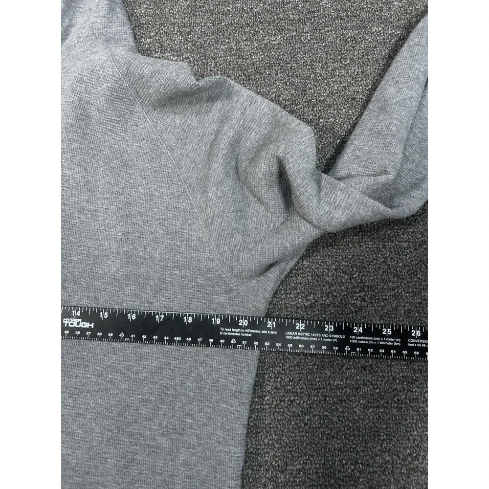 Polo Ralph Lauren Waffle Knit Hoodie Men's Medium Gray Pony Drawstrings‎ Thermal
